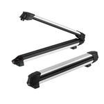 SucceBuy Ski & Snowboard Roof Rack Carry up to 6 Pairs of Skis or 4 Snowboards 2 PCS Aluminum Universal Car Roof Rack Top Holder