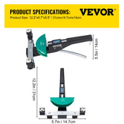 Charger l'image dans la visionneuse de galerie, Amocart HVAC Refrigeration Manual Copper Ratcheting Pipe Bender Kit with 7 Dies 8-22mm 90° Inward &amp; Outward Tube Bending Tools

