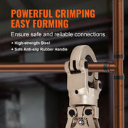 Bild in Galerie-Viewer laden, Amocart Copper Press Tool Tube Fittings Crimping Kit Pro Press Crimper w/ 1/2" 3/4" 1" Quick Change Jaws 360° Rotatable Crimper
