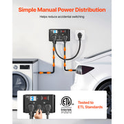 Load image into Gallery viewer, Amocart Manual EV Charging Switch for Dryer &amp; EV 24A Max 240V with Circuit Breaker Real-Time Display Hand-Operated Selector ETL
