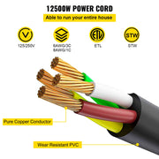 Bild in Galerie-Viewer laden, Amocart 25FT 36FT 50FT 50Amp RV Extension Cord N14-50 Plug Copper Wire Power Supply Cable for Trailer Motorhome Camper Use
