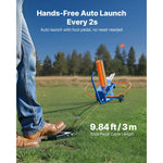 SucceBuy Clay Target Thrower Max 50/75-80 Clays 55 Yards Automatic on Wheels with Adjustable Foot Pedal Pull Handle for Shooting