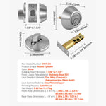 Amocart Deadbolt Lock Square Single Cylinder Dead Bolt Keyed Fits Standard Size Interior Exterior Doors Full Metal 3 Keys