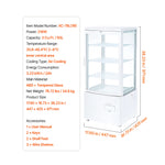 SucceBuy Refrigerated Display Case 3/7.1/9.8/17.6 Cu.Ft with LED Lighting TURBO Cooling Frost-Free Air-Cooling for Bakery Shop
