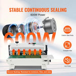 Amocart Horizontal Bag Band Sealing Machine Continuous Band Sealer Machine Carbon Steel for 0.02-0.8 mm Plastic Bags Films