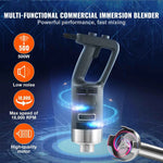 Amocart Commercial Immersion Blender 500 Watt Heavy Duty Hand Mixer Variable Speed Kitchen Stick Mixer with 304 Stainless Steel