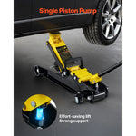 Amocart 2.5T Floor Hydraulic Jack Pneumatic Low Profile Floor Jack Heavy-Duty Steel Floor Jacks with Single Piston Lift Pump