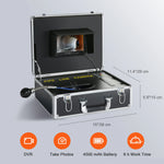 Amocart Sewer  7" Screen Pipeline Inspection  w/DVR Function Waterproof  w/12 Adjustle LEDs and 16GB SDCard