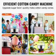 Bild in Galerie-Viewer laden, Amocart Electric Cotton Candy Machine Candy Floss Maker Commercial Cotton Candy Machine Stainless Steel Bowl and Sugar Scoop
