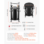 SucceBuy Spray Paint Pressure Pot Pressure Pot Paint Sprayer Spray Guns Central Pneumatic Sprays Gun for Furniture Car Fence