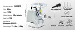 Amocart Electric Meat Grinder 5 Lb/Min Industrial Meat Mincer with Blade Grinding Plate Sausage Stuffing Blade and 3 Tubes