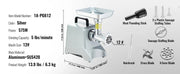 Charger l'image dans la visionneuse de galerie, Amocart Electric Meat Grinder 5 Lb/Min Industrial Meat Mincer with Blade Grinding Plate Sausage Stuffing Blade and 3 Tubes
