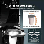 Amocart Fully Automatic Cup Sealing Machine 500-650 Cups/H Cup Sealer Machine fit 190mm Tall & 90/95mm Cup for Milk Boba Tea