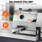 Amocart Commercial Sugar Cane Juicer 110LBS/H High Output Sugarcane Juicer Machine w/3 Stainless Steel Rollers 2.4" Large Inlet