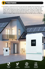 HLTNC Hybrid Solar Inverter 3.6kw 5.5kw 6.5kw 220v Pure Sine Wave Inverter 24V 48V On Grid Solar Charge Home Inversor with WiFi