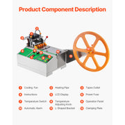 Charger l'image dans la visionneuse de galerie, Amocart Automatic Webbing Cutting Machine Hot Cold Ribbon Cutting Machine with Adjustable Temperature LCD Display for Shoelaces

