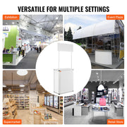 Charger l'image dans la visionneuse de galerie, Amocart Promotion Counter Table Portable Tradeshow Podium Table Display Exhibition Counter Stand Booth Fair Pop Up Podium Table
