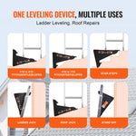 SucceBuy Ladder Levler 380 lbs Load PP Ladder Leveling Tool Pitch Hopper Stair Ladder Stabilizer with Storage for Uneven Ground