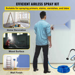 Amocart Airless Paint Spray Hose Kit 50ft 3600 psi High Pressure Fiber Tube 8 inch Rod Pole Including 517 Tip and Tip Guard