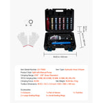 SucceBuy Hydraulic Hose Crimper with Dies Snap-On & Carrying Case Hydraulic A/C Hoses Crimping Tool for Air Conditioning Repair