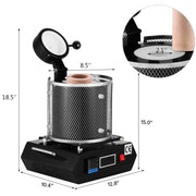Bild in Galerie-Viewer laden, Amocart Electric Melting Furnace Electric Metal Smelter Foundry Metal Smelting Machine Ceramic Crucible Gold Smelting Kit
