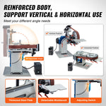 Amocart Belt Grinder Sander Variable Speed Belt Polisher with VFD 1500W Knife Sharpener Grinding Moulds & 3PCS Sanding Belts