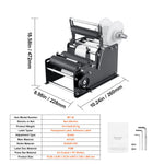 SucceBuy Manual Round Bottle Labeling Machine 15-20pcs/min Adjustable Labeler Bottles Diameter 0.78-4.72 in (with Pressing Bar)