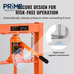 SucceBuy Hydraulic Shop Press 6T H-Frame Hydraulic Garage/Shop Floor Press  Press with Plates for Garage