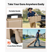 Bild in Galerie-Viewer laden, Amocart Hard Rifle Case Lockable Rifle Case w/ Pre-cut Foams &amp; Wheels IP67 Waterproof Pistol Storage Cases for Rifles Shotguns
