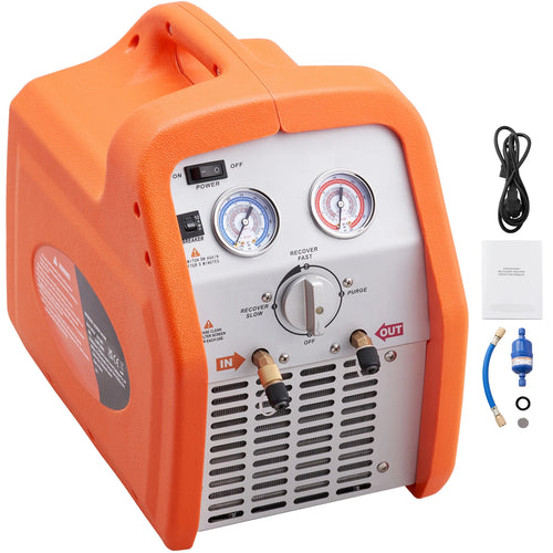Amocart 3/4 1HP Refrigerant Recovery Machine Portable AC Recovery Machine 60Hz Recovery Machine HVAC for Car Air Conditioning