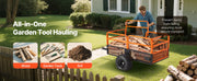Load image into Gallery viewer, SucceBuy Garden Utility Trailer 28 Cu.Ft. &amp; 1800lbs ATV UTV Trailer Tow Behind Steel Dump Trailers for Lawn Tractor Garden Waste
