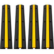 Bild in Galerie-Viewer laden, Amocart Modular Rubber Speed Bump 1 Channel Driveway Cable Protector Ramp Wire Cover Cord Guard for Parking Lot Warehouses Use
