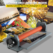 Bild in Galerie-Viewer laden, Amocart 39.3"x0.71" Manual Cold Roll Laminator Machine Document Plasticizer Fits for Poster Painting Photo Book Cover A3 A4
