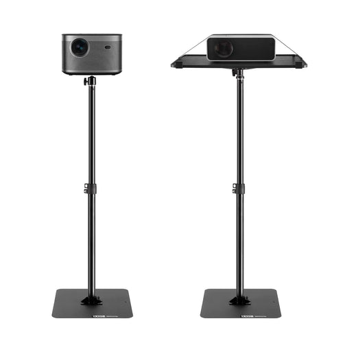 SucceBuy Projector Floor Stand Adjustable Height from 30.3 to 63.4 in with Tray for Outdoor Movies Home Office Stage and Studio