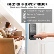 Charger l'image dans la visionneuse de galerie, Amocart Smart Lock 5 in 1 Smart Door Knob Fingerprint Deadbolt with App Control Bluetooth Smart Lock Keyless Entry Door Lock
