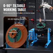 Charger l'image dans la visionneuse de galerie, Amocart Rotary Welding Positioner 30KG 0-90° Welding Positioning Turntable Table 1-12RPM Welding Torch Stand Holder for Cutting
