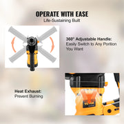 Charger l'image dans la visionneuse de galerie, Amocart 1600W Rotary Hammer Drill Max Drilling 42mm 3 Modes Max Corded Demolition Chipping Metal Concrete Breaker Jackhammer
