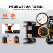 Bild in Galerie-Viewer laden, Amocart Airbrush Kit, Dual Fan Air Compressor Professional Airbrushing System Kit Airbrushes Mixing Wheel Cleaning Brush Set
