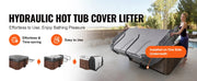 Bild in Galerie-Viewer laden, Amocart Hot Tub Cover Lift Spa Cover Lift, Hydraulic Height 33.1" - 41.3" Width 53.1" - 92.5" Adjustable Installed Underneath
