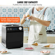 Charger l'image dans la visionneuse de galerie, Amocart Upright Automatic Ice Cream Maker with Built-in Compressor 2 Quart No Pre-freezing Fruit Yogurt Machine 4 Modes
