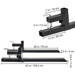 SucceBuy 43"/60" Clamp on Pallet Forks 2000/4000 lbs Tractor Bucket Forks Heavy Pallet Forks for Tractor Attachment Skid Steer