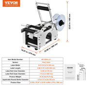 Charger l'image dans la visionneuse de galerie, Amocart Semi-Automatic Round Bottle Labeling Machine 20-50pcs/min Electric Label Applicator for Bottles Diameter 0.78-4.72in
