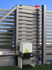 Charger l'image dans la visionneuse de galerie, Amocart Electric Sliding Gate Opener with 2 Remote Controls Gate Operator Hardware Heavy Duty Track Driveway Motor for Security
