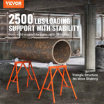 Amocart Pipe Stand with Roller Head Heavy Duty 2500LBS Load Capacity Suitable for 2-36 inches Pipe 45# Steel Roller for Welding
