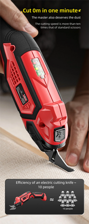 Load image into Gallery viewer, Cordless Electric Scissors 2 Blades Portable 4V Shears for Fabric Cloth Leather Cardboard Carpet DIY USB Cutting Tool 11000RPM
