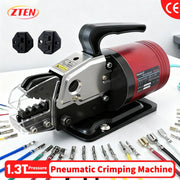 Charger l'image dans la visionneuse de galerie, Zten Pneumatic Terminal Crimping Machine Tool 1.3T Terminal Crimper Pliers Tool with Crimping Die For Optional With Foot Touch
