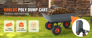 Bild in Galerie-Viewer laden, Amocart Dump Cart Poly Garden Dump Cart Easy to Assemble Steel Frame Dump Wagon with 2-in-1 Convertible Handle Safe Transport
