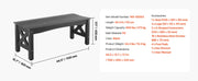 Load image into Gallery viewer, Amocart Outdoor  Wooden Metal Garden for Outdoors 480 lbs Load Capacity Bench Outdoor Garden Park
