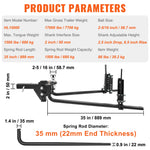 Amocart 1000/1500 lbs Distribution Hitch Load Leveling 4 Towing Tongue Distributing Hitches Kit with Sway Control for Trailer