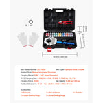 SucceBuy Hydraulic Hose Crimper with Dies Snap-On & Carrying Case Hydraulic A/C Hoses Crimping Tool for Air Conditioning Repair